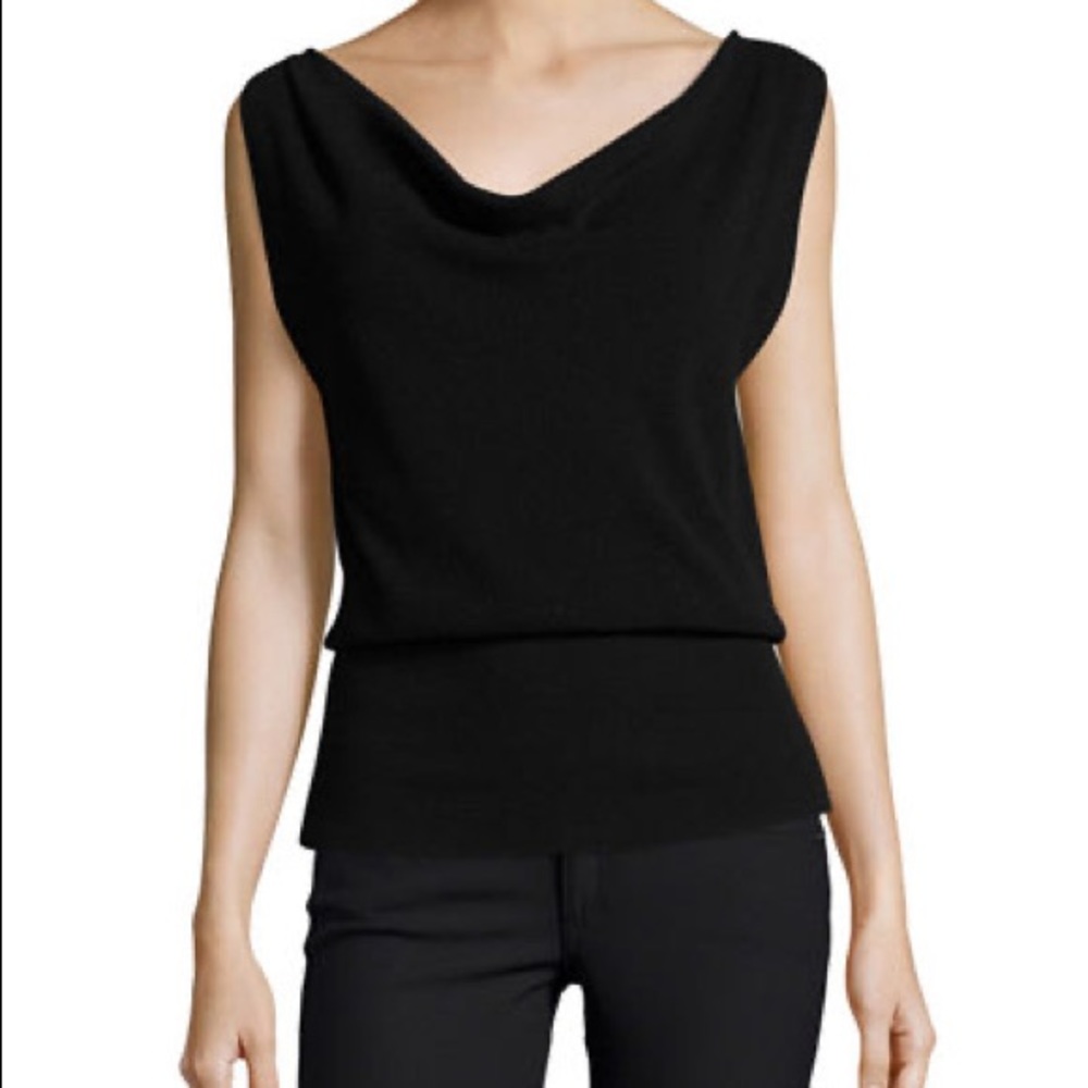 Theory Prosecco Cowl-Neck Sleeveless Sweater